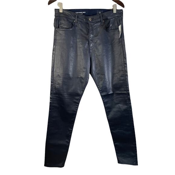 NWT AG Adriano Goldschmied The Farrah Skinny Ankle Leatherette Jeans 30R USA